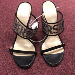 COLLEC-Versace Mules Swarovski Crystal Heels O.B.O